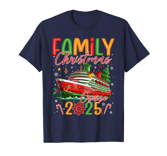 Family Christmas Cruise 2025 Matching Family Cruise Holiday T-Shirt