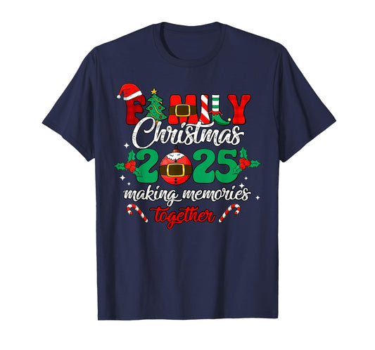 Family Christmas 2025 Matching Group Squad Santa Elf Xmas T-Shirt