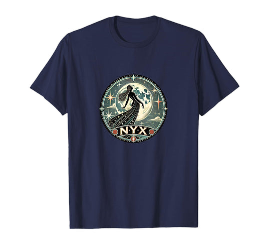 NYX Goddess Illustration Goddess of the Night Full Moon T-Shirt
