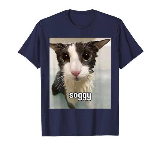 Silly Soggy Cat Funny T-Shirt