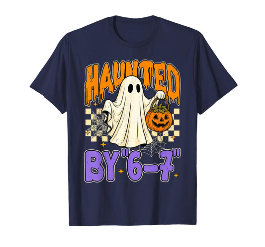 67 Meme Halloween Haunted- Funny Ghost and Pumpkin Halloween T-Shirt