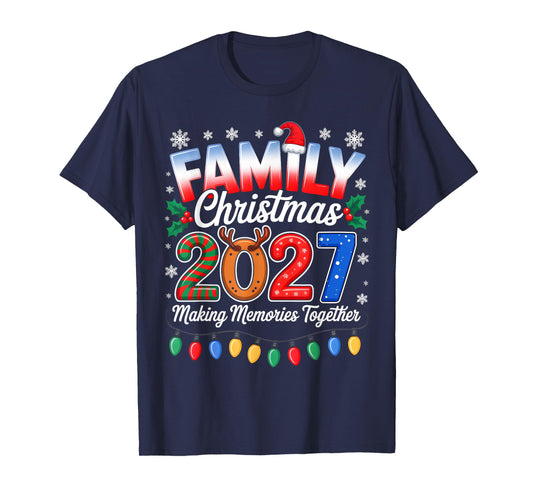 Family Christmas 2027 Matching Family Xmas Squad Santa 2027 T-Shirt
