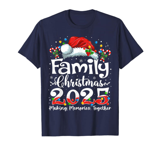 Family Christmas 2025 Squad Santa Elf Xmas Matching Outfit T-Shirt