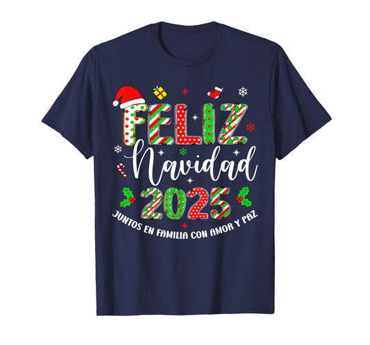 Feliz Navidad 2025 Matching Family Spanish Christmas Mexican T-Shirt