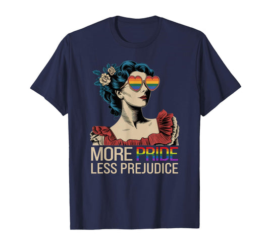 More Pride Less Prejudice Pride Month LGBTQ T-Shirt