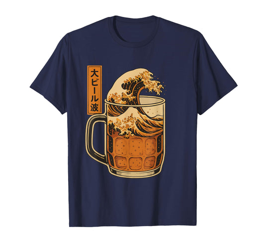 Great Beer Wave Japanese Ukiyoe Style Beer Mug T-Shirt
