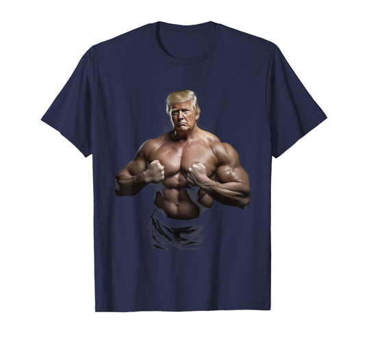 Donald Pump Bodybuilder America Gym Fitness Trump 2024 T-Shirt