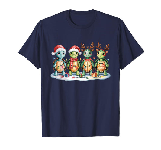 Cute Turtle Christmas Pet Lovers Funny Holiday Pajamas T-Shirt