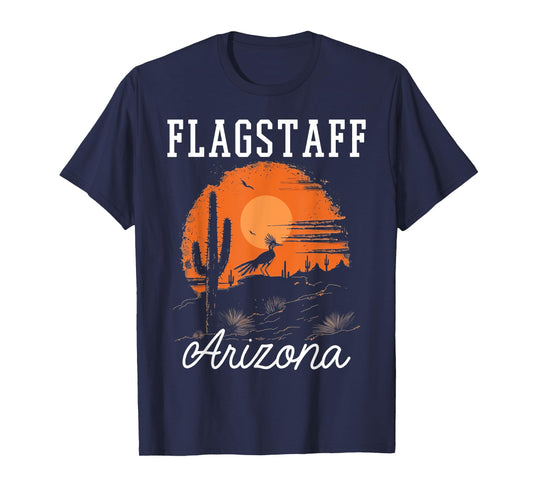 Flagstaff Arizona Roadrunner Desert Vibes Vintage T-Shirt