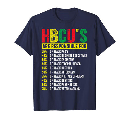 HBCU Graduate Success Statistics Historically Black Colleges T-Shirt