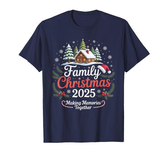Family Christmas 2025 Matching Squad Santa Elf Funny Xmas T-Shirt