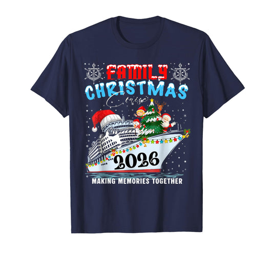 Family Christmas Cruise 2026 Matching Family Cruise Holiday T-Shirt