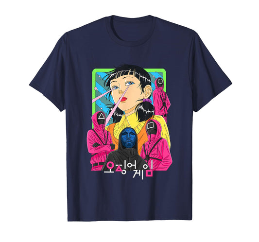 Squid Game 2 Young-Hee Front Man & Guards Animated Poster T-Shirt