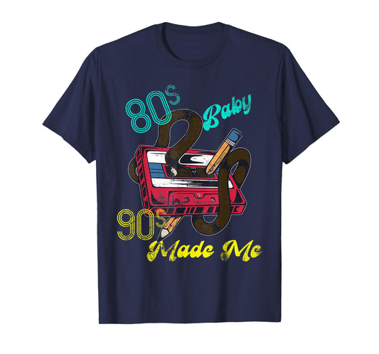 Distressed Vintage 1980s 80's Baby 1990s 90's Made Me Retro T-Shirt
