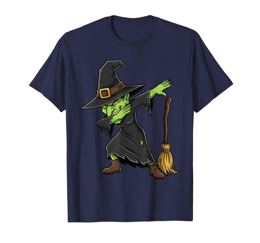 Dabbing Witch Spooky Kids Girls Women Costume Halloween T-Shirt