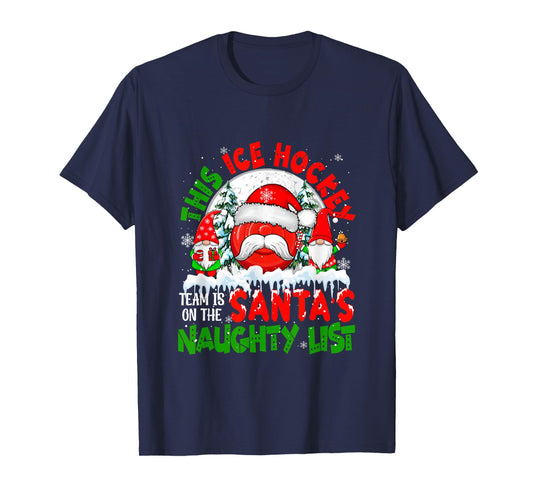 Disc Golf Team is On Santa's Xmas Naughty List Funny Players T-Shirt