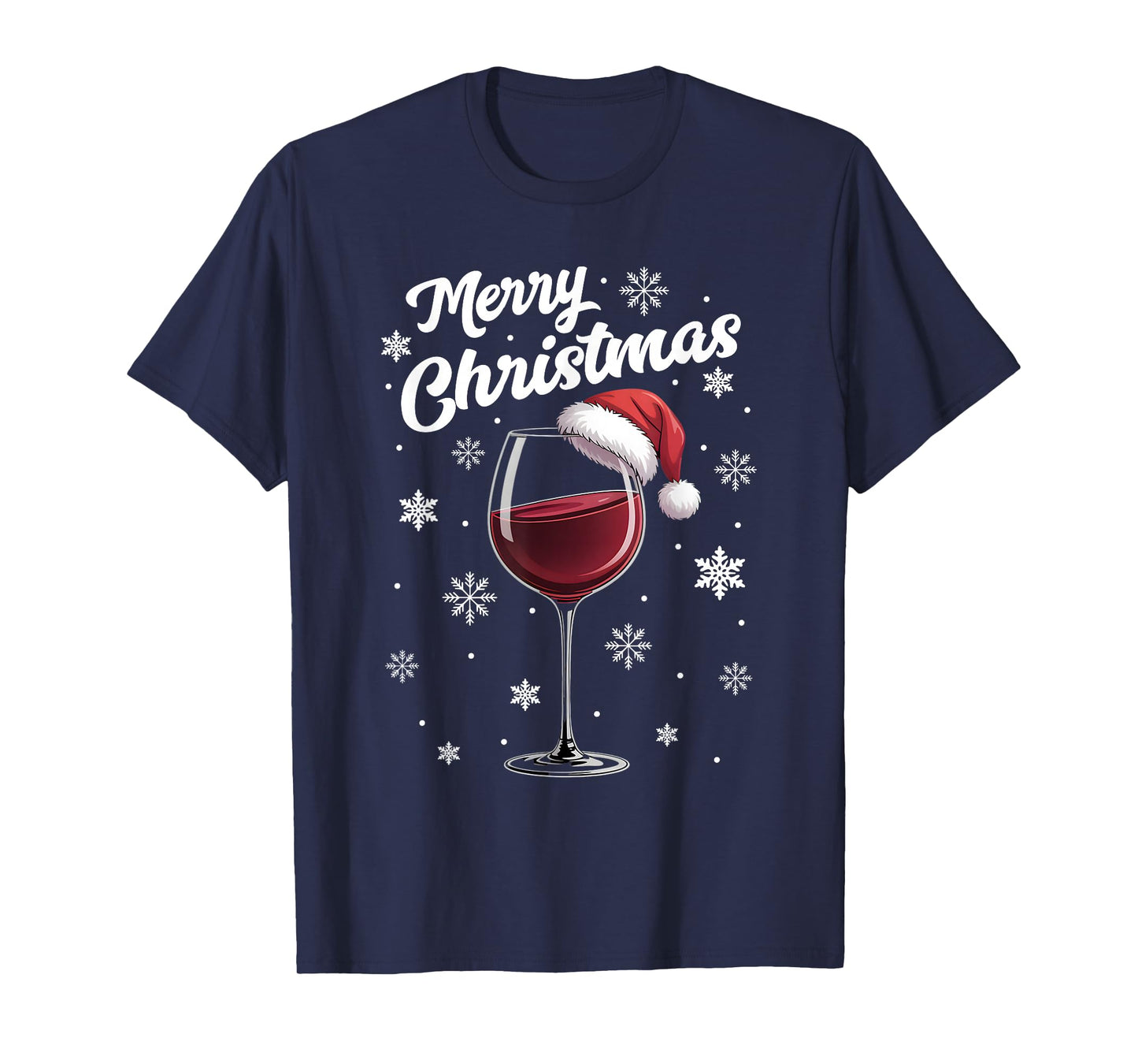 Party Outfit Christmas Pajamas Women Wine Glass Wine T-Shirt