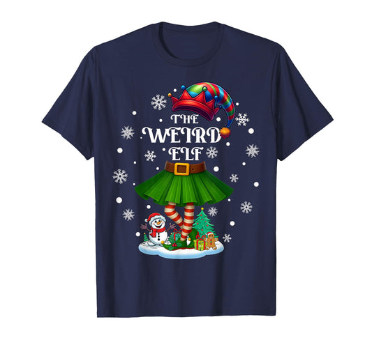 Weird Elf Squad Xmas Women Girls Mom Christmas Family T-Shirt