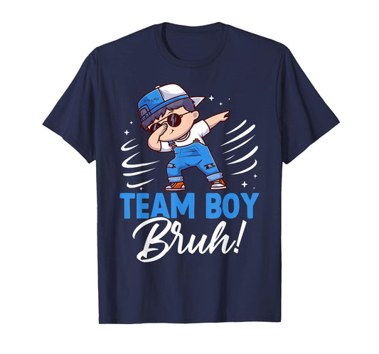 Family Team Boy Bruh Gender Reveal Party Announcement T-Shirt