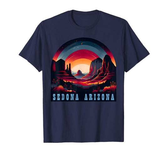 Sedona AZ Hiking Outdoors Mountain Sedona USA Retro Vintage T-Shirt