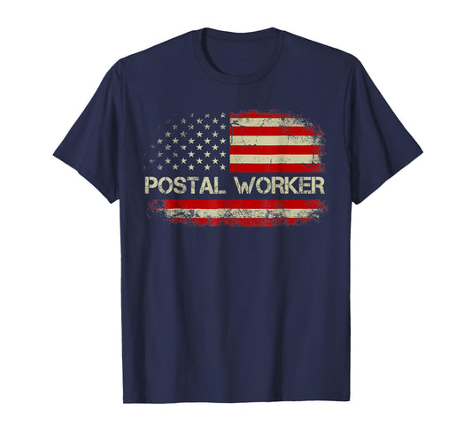 American Postal Worker USA Flag Mailman Mail 4th of July T-Shirt