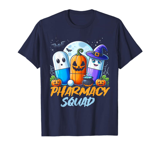 Funny Pills Pharmacy Pharmacist Squad Halloween Costume T-Shirt