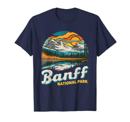 Banff National Park Vintage Men Women Hiking Souvenir T-Shirt