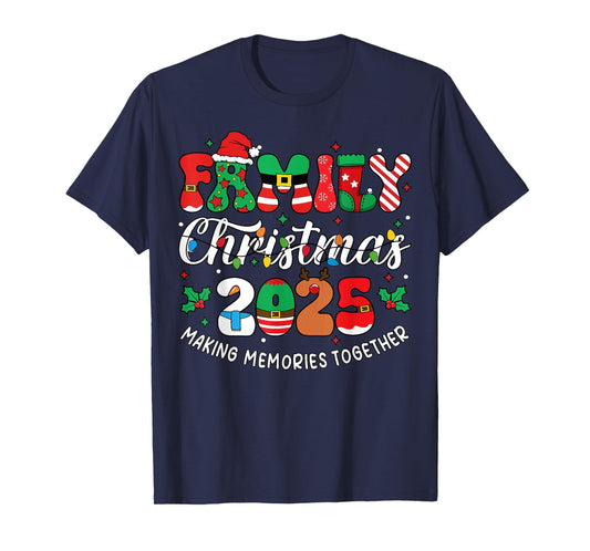Family Christmas 2025 Matching Outfit Xmas Squad Santa Group T-Shirt