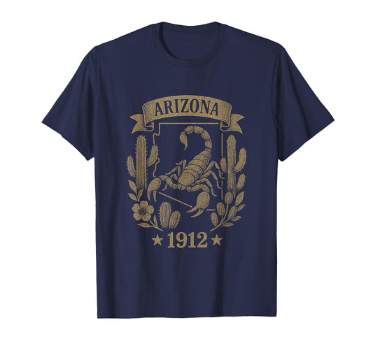 Arizona 1912 Vintage Scorpion Retro Desert Style Wilderness T-Shirt