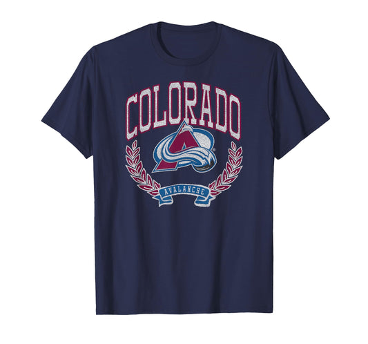 Colorado Avalanche Vintage Victory Navy Officially Licensed T-Shirt