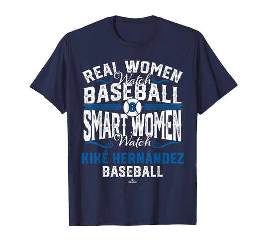 Smart Women Watch Kiké Hernández Los Angeles Baseball MLBPA T-Shirt