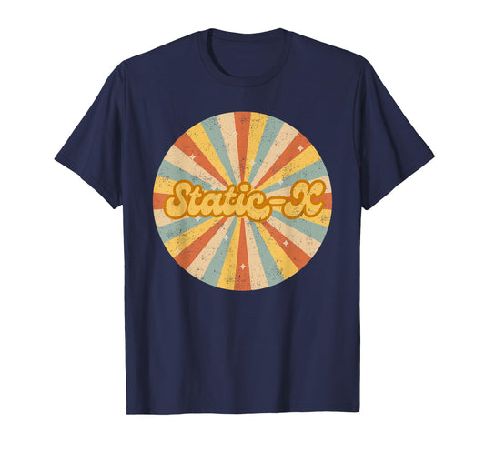 Vintage Static-X Rock Circle Retro 90s Music Metal T-Shirt