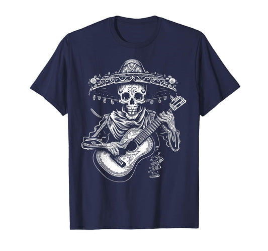 Dia de los Muertos Skeleton Mariachi Guitar Day Of The Dead T-Shirt