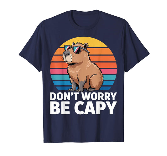 funny Don't Worry Be Capy Capybara Men Boys Kids Youth Women T-Shirt