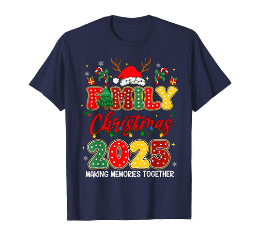 Family Christmas 2025 Matching Outfit Xmas Squad Santa T-Shirt