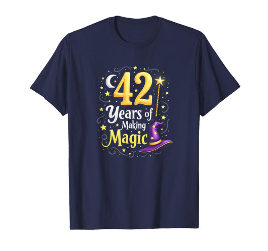 42 Years of Magic Birthday Gift for Wizards & Witches T-Shirt