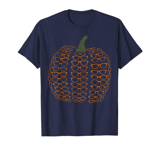 Vintage Eyeglasses Pumpkin Autumn Fall Optometry Assistant T-Shirt