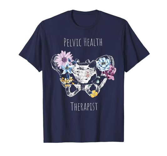 Vintage Pelvic Health Therapist Cute Pelvic Floor Flowers T-Shirt