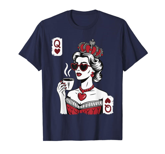Queen of Hearts for Coffee Lovers T-Shirt