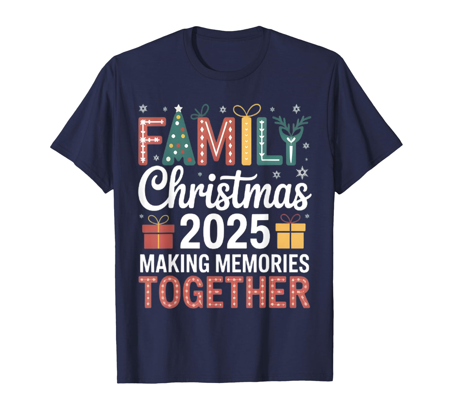 Family Christmas 2025 Matching Squad Santa Elf Funny Xmas T-Shirt