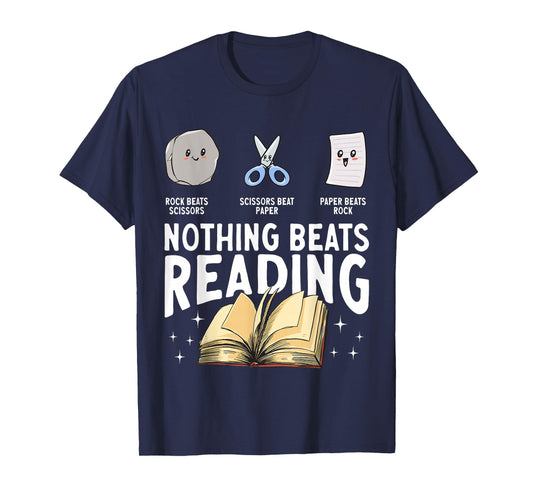 Rock Paper Scissors Nothing Beats Reading T-Shirt