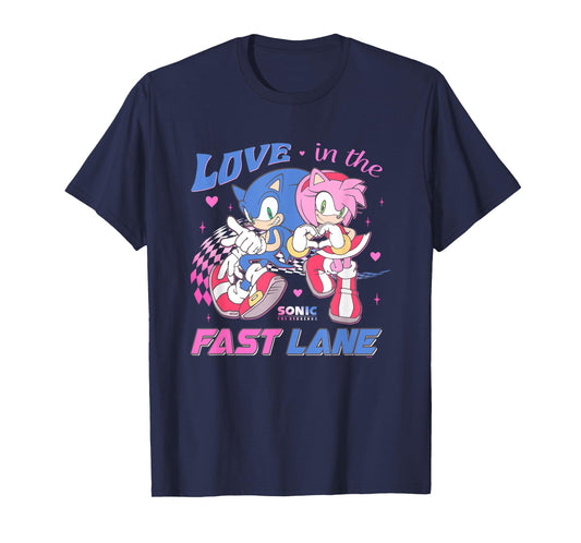 Sonic The Hedgehog Valentine's Day Love In The Fast Lane T-Shirt