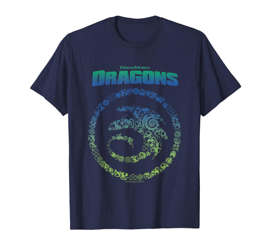 How to Train Your Dragon Toothless Vintage Symbols Logo T-Shirt