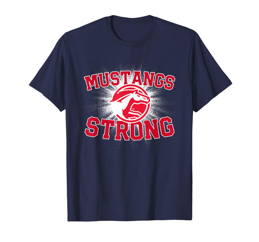 Dallas Center-Grimes Mustangs Logo Strong Flag HS T-Shirt
