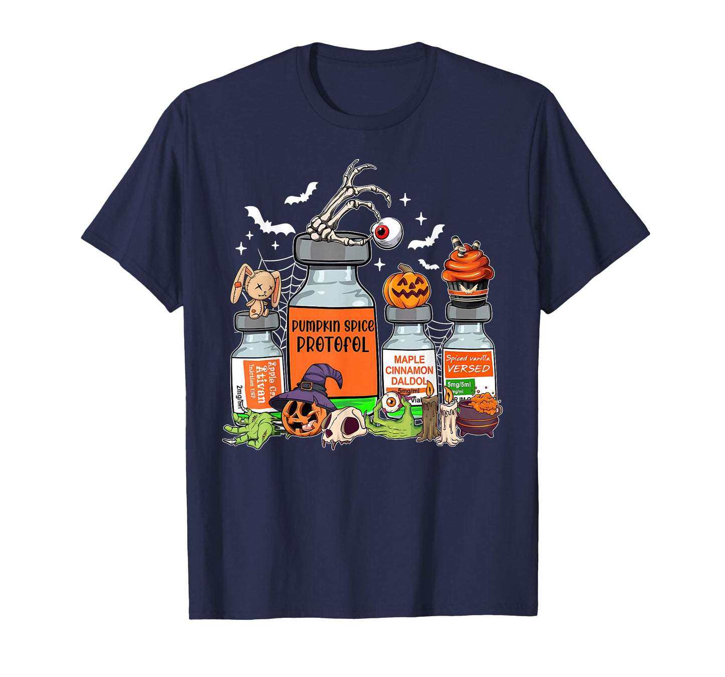 Nurse Halloween Pumpkin Spice Medical Vials Witches Nursing T-Shirt