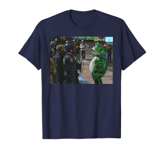 Portland Frog Protest Meme Frog Viral for Men Women T-Shirt