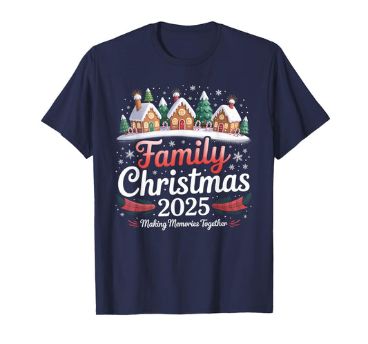 Family Christmas 2025 Matching Squad Santa Elf Funny Xmas T-Shirt
