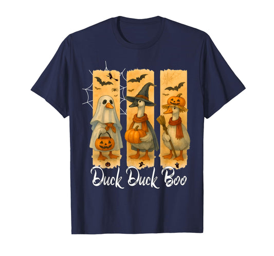 Duck Duck Boo Tee Funny Halloween Goose and Duck Costume T-Shirt