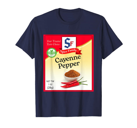 Cayenne Pepper Condiment Holiday Spice Group Costumes T-Shirt