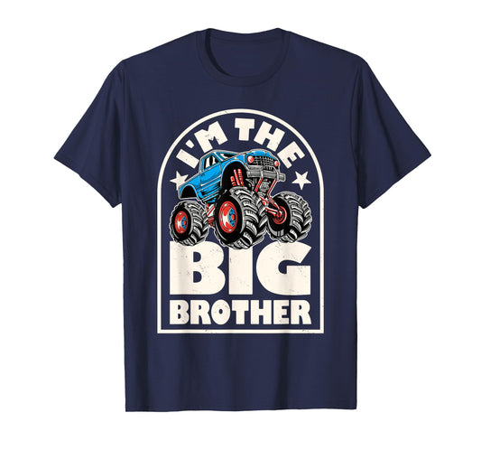 Monster Truck Brother Big Bro Family Matching Retro Racing T-Shirt